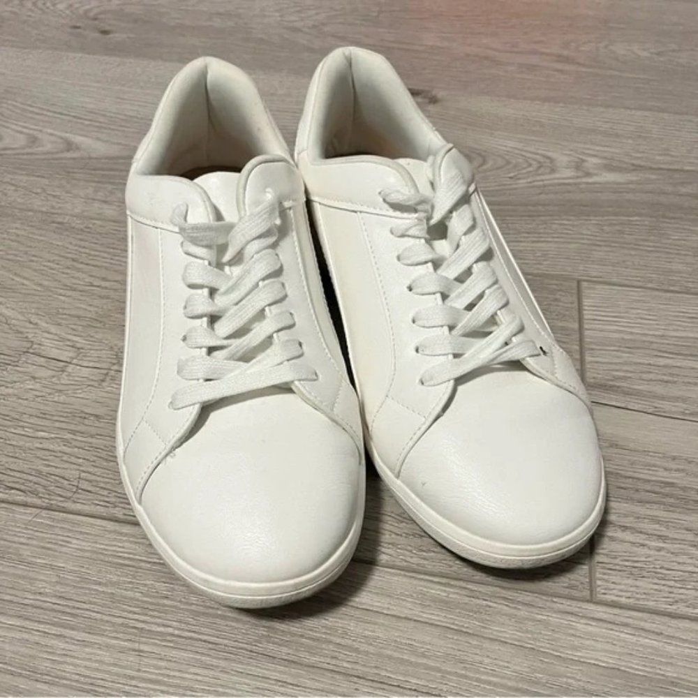 Torrid White Low Rise Sneakers - Wide Width lace up size women 10 W